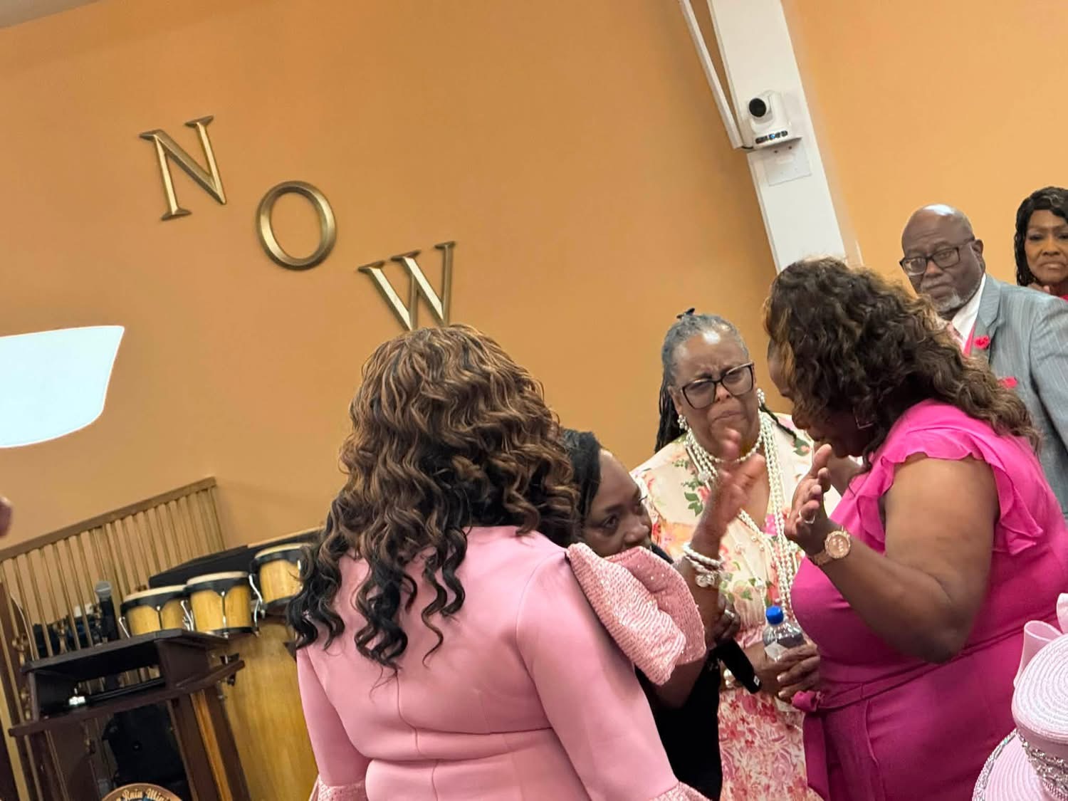 Congregation gathered in prayer