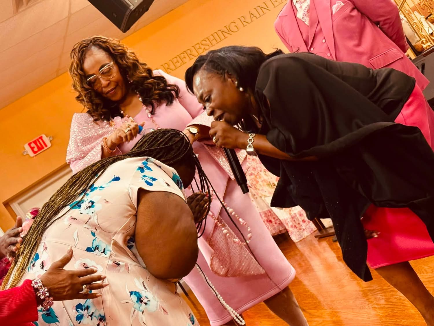 Prayer ministry at the altar